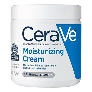 CeraVe Moisturizing Cream, Body and Face Moisturizer for Dry Skin, Body Cream with Hyaluronic Acid and Ceramides, Daily Moisturizer