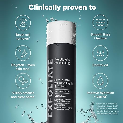 Paula's Choice SKIN PERFECTING 2% BHA Liquid Salicylic Acid Exfoliant-Facial Exfoliant for Blackheads, Enlarged Pores, Wrinkles & Fine Lines